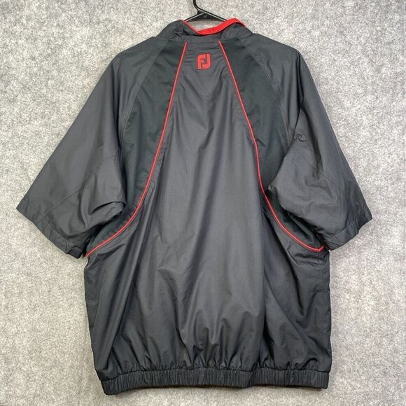 FootJoy DryJoys Tour Collection Short Sleeve Windbreaker Jacket Black Large - Picture 7 of 8